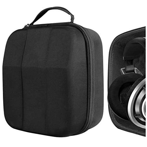 Geekria Shield Case for Large Sized Over-Ear Headphones, Replacement Protective Hard Shell Travel Carrying Bag with Cable Storage, Compatible with Beyerdynamic DT880Pro, AKG K701 Headsets