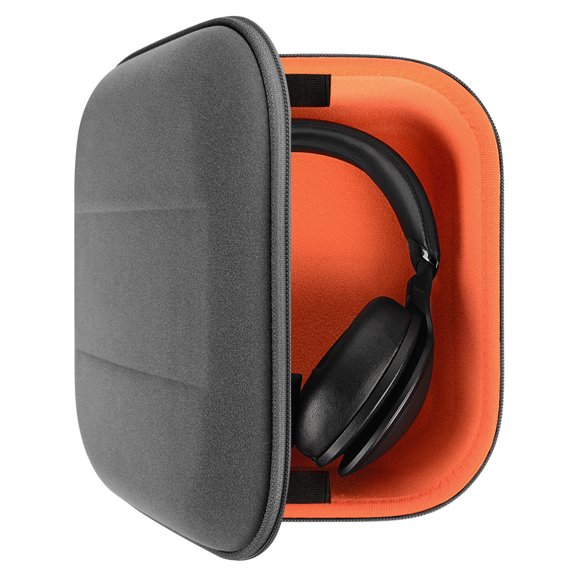 Geekria Shield Headphones Case Compatible with Audio-Technica ATH-M50X, ATH-GDL3 Case, Replacement Hard Shell Travel Carrying Bag with Cable Storage (Microfiber Grey)