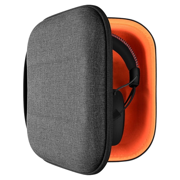 Geekria Shield Headphones Case Compatible with Hyperx Cloud III, Cloud II, Cloud Stinger Core Case, Replacement Hard Shell Travel Carrying Bag with Cable Storage (Dark Grey)
