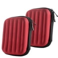 thumbnail image 1 of Geekria Shield Headphones Case for In-Ear Headphones, Replacement Hard Shell Travel Carrying Bag with Cable Storage, Compatible with Audio-Technica, Beats, JBL Headsets (2 Packs/Red), 1 of 6