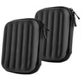 thumbnail image 1 of Geekria Shield Headphones Case for In-Ear Headphones, Replacement Hard Shell Travel Carrying Bag with Cable Storage, Compatible with JVC, JBL, Boses, HiFiman, Shure Headset (2 Packs/Black), 1 of 6