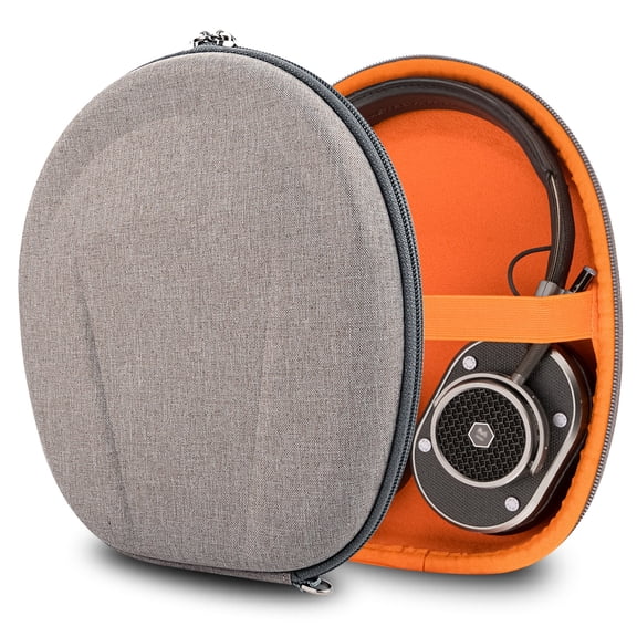 Geekria Shield Headphones Case for Lay Flat On-Ear Headphones, Replacement Hard Shell Travel Carrying Bag with Cable Storage, Compatible with Master & Dynamic, Skullcandy, Shure Headsets