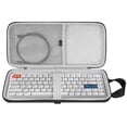 thumbnail image 1 of Geekria Slim Keyboards Carrying Case, Compatible with Logitech MX Mechanical Mini, MelGeek O2, Flow Lite 84 / LOFREE Flow84, IQUNIX MQ80, 84 keys Hard Shell Travel bag (Dark Grey), 1 of 6