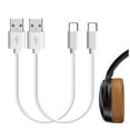 thumbnail image 1 of Geekria USB Headphones Earbuds Short Charger Cable Compatible with Skullcandy Aviator 900 ANC, Dime EVO/3, Method 360 ANC, Push XT, USB Replacement Power Charging Cord (1ft/30cm 2 Pack), 1 of 6