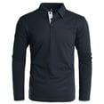 thumbnail image 1 of Geeksport Men's 3 Button Quick Dry Long Sleeve Performance Polo Shirts, 1 of 6