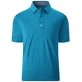 thumbnail image 1 of Geeksport Men's Golf Polo Shirts Casual Business Short Sleeve Polo Shirt for Men Casual Golf Moisture Wicking Dry Quickly Cationic T-Shirts Water Blue XL, 1 of 4