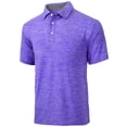 thumbnail image 1 of Geeksport Mens Golf Polo Shirt Short Sleeve Casual Polo Shirt for Men Performance Moisture-Wicking Cationic Shirt Casual Sports Tennis T-Shirts Purple L, 1 of 7