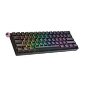 Geeky GK61 SE 60% | Mechanical Gaming Keyboard | 61 Keys Multi Color RGB LED Backlit for PC / Mac Gamer | ANSI US American Layout ( Black , Mechanical Speed Silver )