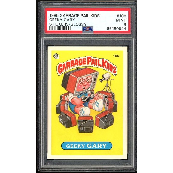 Geeky Gary Stickers Glossy Card 1985 Garbage Pail Kids #10b