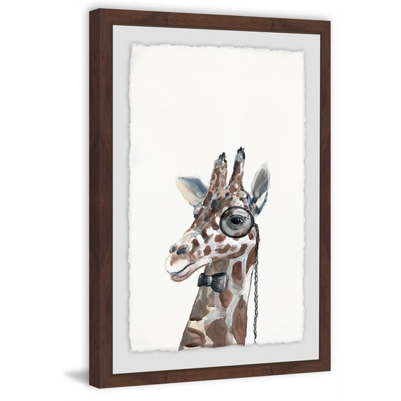 Geeky Giraffe Framed Painting Print