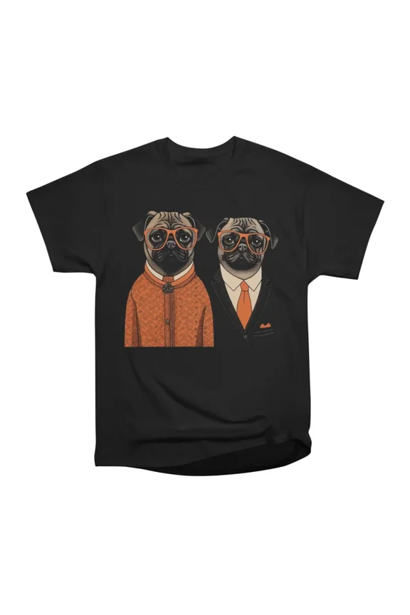 Geeky Pugs T-Shirt Tee Gift For Him Merch For Her Apparel For Friend