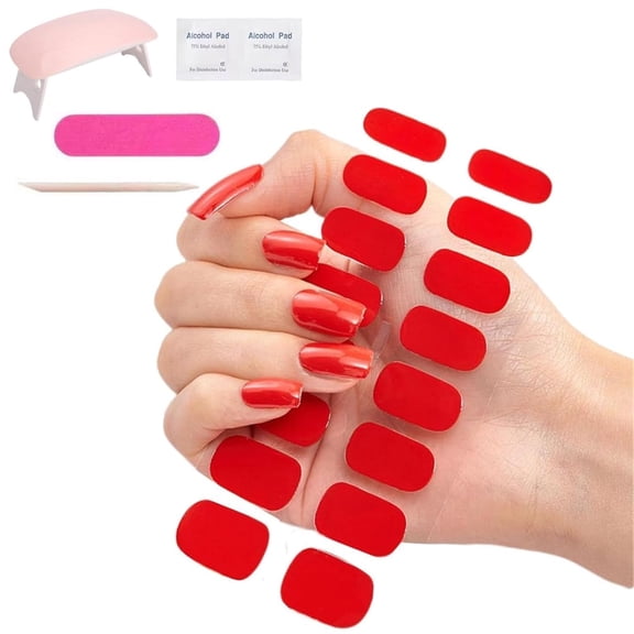 Geeli Nails, Geeli House Nails, Geeli Nails Kit, Semi Cured Gel Nail Strips Nude, Gel Nail Sticker Kit for Women, Waterproof and Long Lasting Gel Patch(#2)