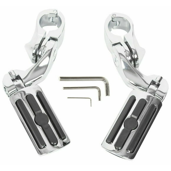 Geelife 1-1/4" 1.25" Motorcycle Highway Crash Bar Foot Pegs For Harley-Davidson Honda