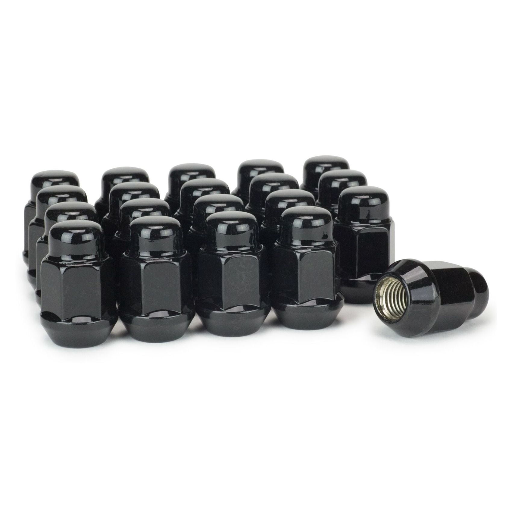 Geelife 20 Lug Nuts Bulge Acorn 12x1.5 Black Wheel Nut fits Impala Malibu GM