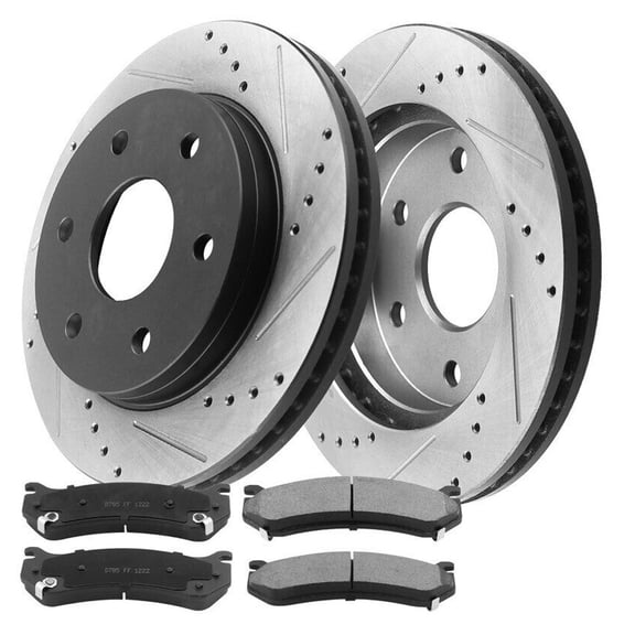 Geelife 305mm Front Rotors & Brake Pads 4B
