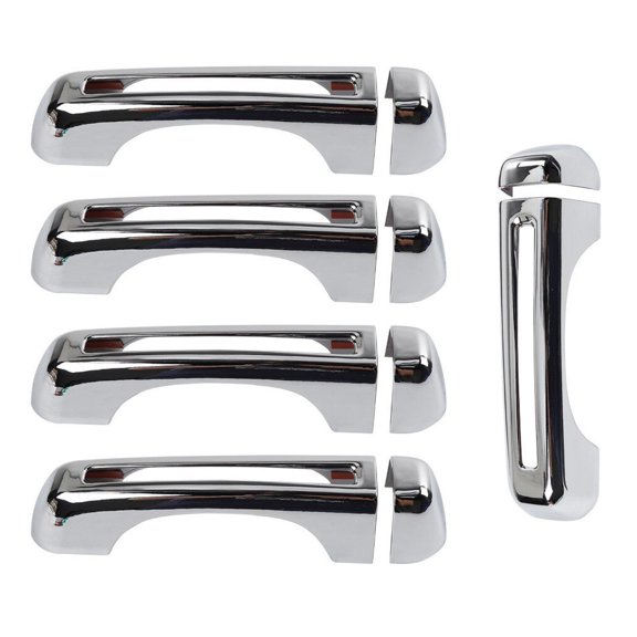 Geelife 4 Door & Tailgate Handle Cover Trim Decoration Chrome