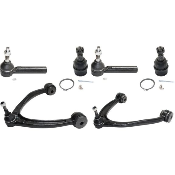 Geelife 6pc Front Upper Control Arm Ball Joint & Outer Tie Rod End For 07-14 Tahoe