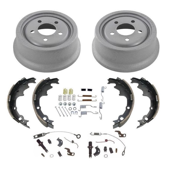 Geelife 9pcs Inch Rear Brake Drums & Rear Shoes For 90-01 Cherokee 90-00 Wrangler 6pc