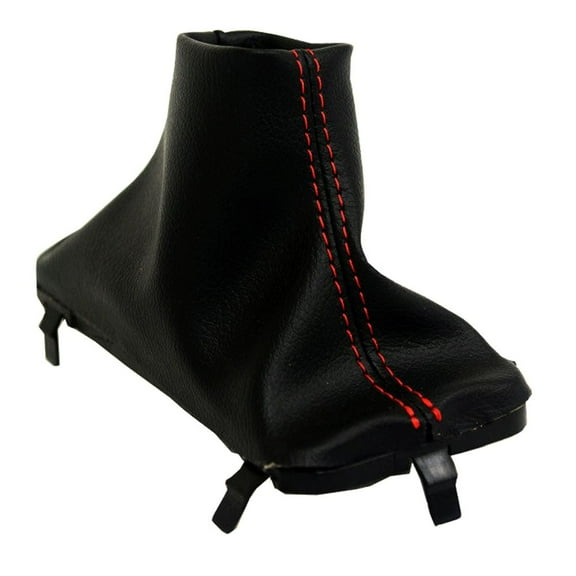 Geelife Automatic Shift Boot Leather Synthetic For 2015-2019 Ford F-150 Red Stitch