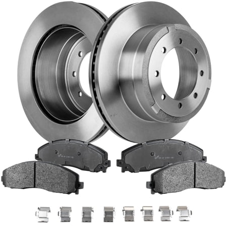 Geelife Brake Disc Brake Pad For 2013-2016 Ford F-450 Super Duty Rear Solid 2-Wheel Set