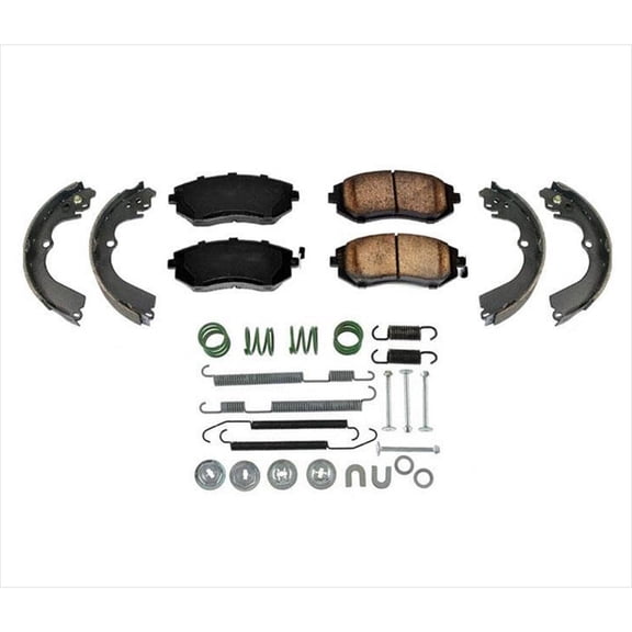 Geelife Brake Pads Organic Shoes Spring Kit For Subaru 03-08 Forester Sport Utility