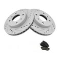 thumbnail image 1 of Geelife Brake Rotor & Coated & Ceramic Pad Front Kit w/Chemicals for Nissan, 1 of 9