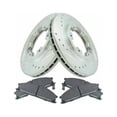 thumbnail image 1 of Geelife Brake Rotor Drilled & Slotted Coated & Ceramic Pad Front Set For Nissan, 1 of 10