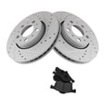 thumbnail image 1 of Geelife Brake Rotor Drilled & Slotted Coated & Ceramic Pads for Volvo, 1 of 5
