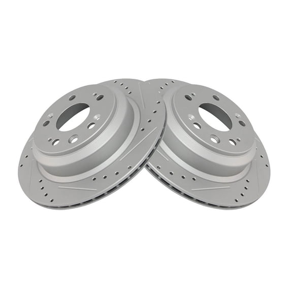 Geelife Brake Rotor Drilled & Slotted Coated Rear For 2005-2012 RL Base 2008 RL Elite RL