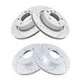 thumbnail image 1 of Geelife Brake Rotor Drilled & Slotted Zinc Coated Front & Rear Kit, 1 of 9