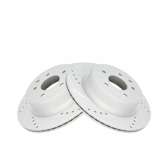 Geelife Brake Rotor Performance Drilled Slotted Rear Pair For INFINITI Nissan
