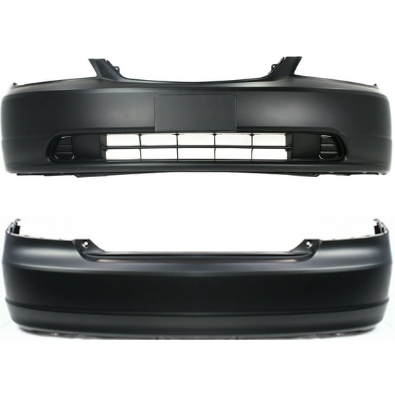 Geelife Bumper Cover For 2001-2003 Honda Civic Coupe Coupe Without fog light holes