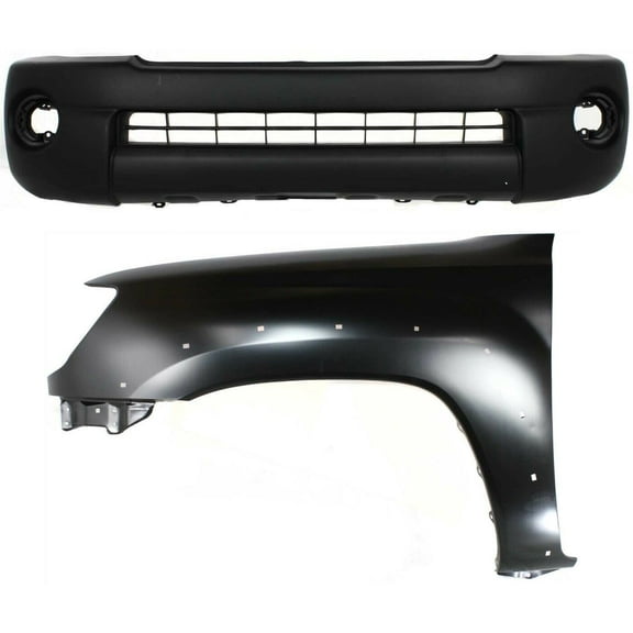 Geelife Bumper Cover Kit For 05-11 Tacoma Base 05-11 Tacoma Pre Runner Front 2 pcs
