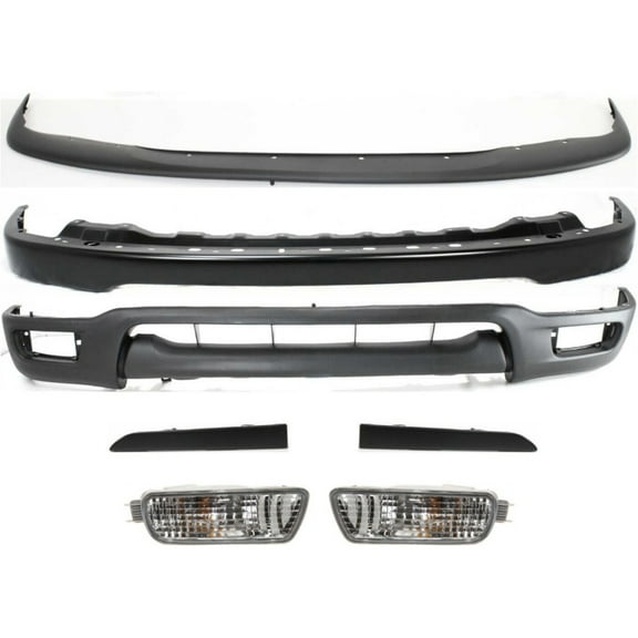 Geelife Bumper Kit For 2001-2004 Toyota Tacoma Base DLX Pre Runner S-Runner Front 7pc