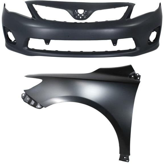 Geelife Bumper Kit Front For Toyota 2011-2013 Corolla Sedan Models Made In Japan 2Pc