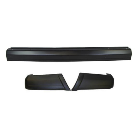 Geelife Bundle For Jeep 1997-2000 Cherokee Rear Center Bumper Blk Bar End Cap Txt 3Pcs