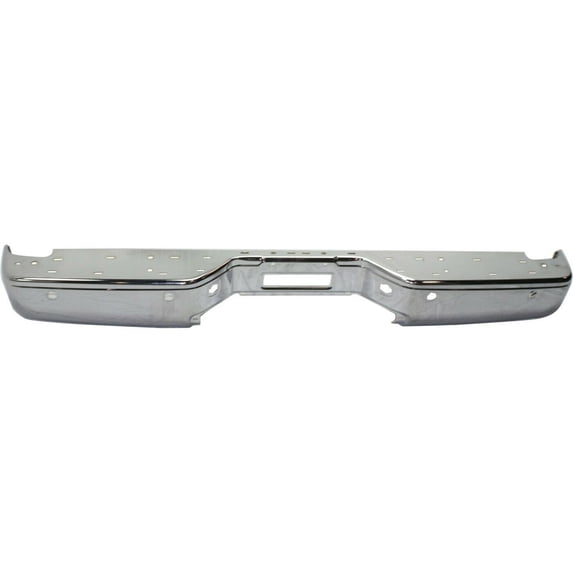 Geelife Chrome Steel Rear Bumper Face Bar For 2004-15 Titan Pickup w/ Park