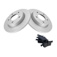 thumbnail image 1 of Geelife Coated Rotor & Brake Pad Ceramic Rear Left Kit w/Fluids For 06-13 3 i L4 2.0L, 1 of 7