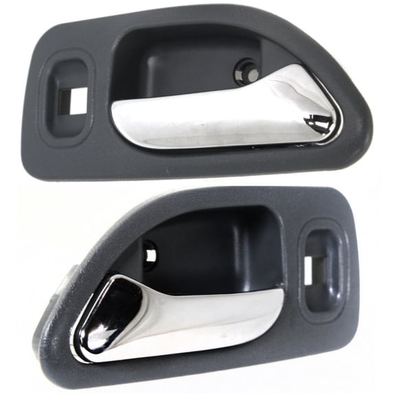 Geelife Door Handle Set For 1994-1997 Honda Accord Rear Light Gray w/ Chrome Lever 2-Pcs