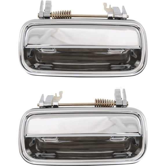 Geelife Door Handle Set For 2001-2004 Toyota Tacoma Crew Cab Rear Chrome Plastic 2-Pcs