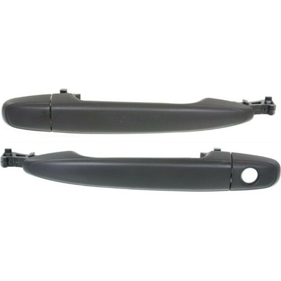 Geelife Door Handle Set For 2003-2017 Lexus Toyota Front Smooth Black Plastic 2-Pcs
