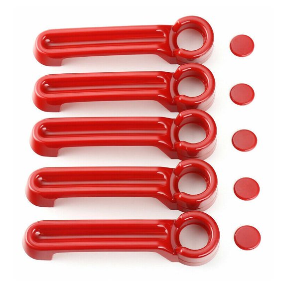 Geelife Door Handles Tailgate Handle Cover Shell Trim Red Set
