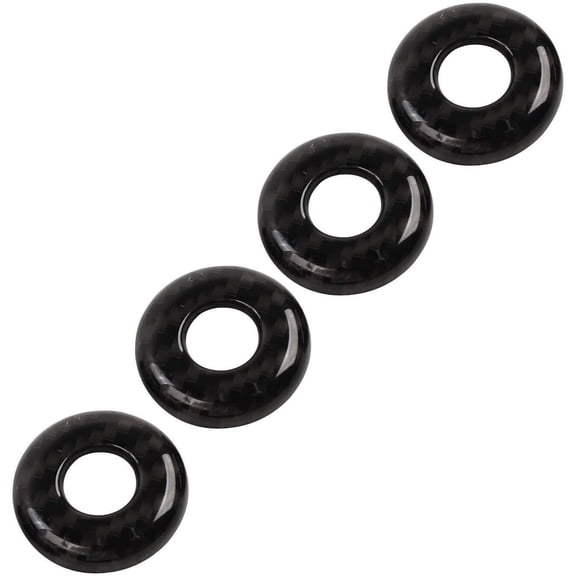 Geelife Door Lifting Pins Ring Cover Trim For 2015-2019 Ford F-150 Carbon Fiber M