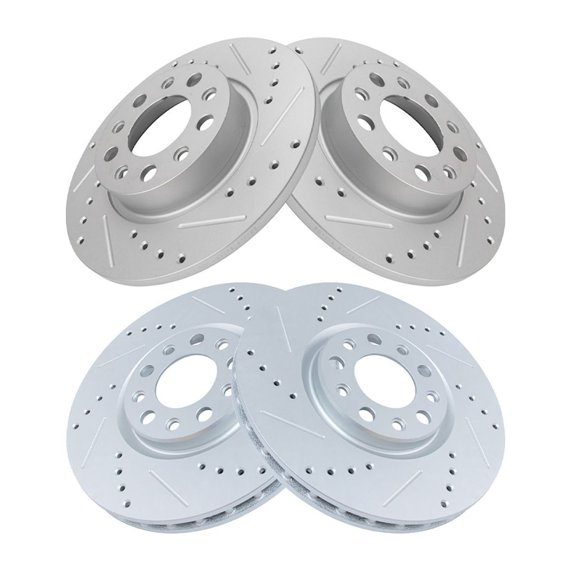 Geelife Drilled Brake Rotor Set Fits Chrysler 200 500X Jeep Compass Renegade