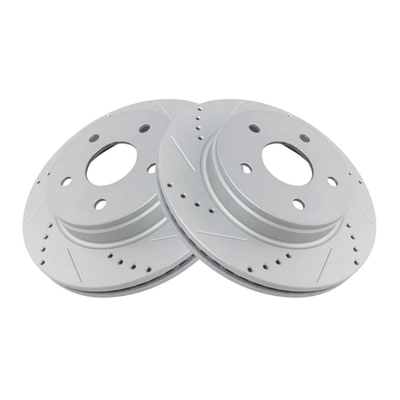 Geelife Drilled Slotted Front Coated Brake Rotor for Chrysler