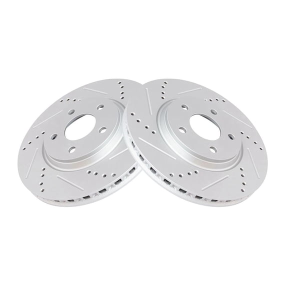 Geelife Drilled & Slotted Front Coated Brake Rotor for Saturn