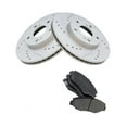 thumbnail image 1 of Geelife Drilled Slotted Rotor Metallic Brake Pad Front Kit, 1 of 9