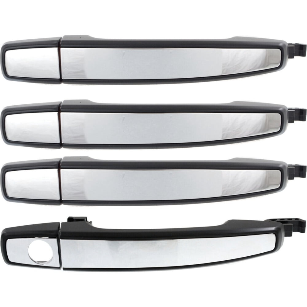 Geelife Exterior Door Handle For Buick Cadillac Chevrolet Set of 4 Chrome Insert