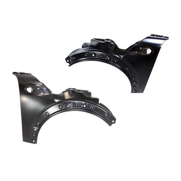 Geelife Fender Set For 2007-2015 Mini Cooper Front Primed Steel w/Signal Light Hole