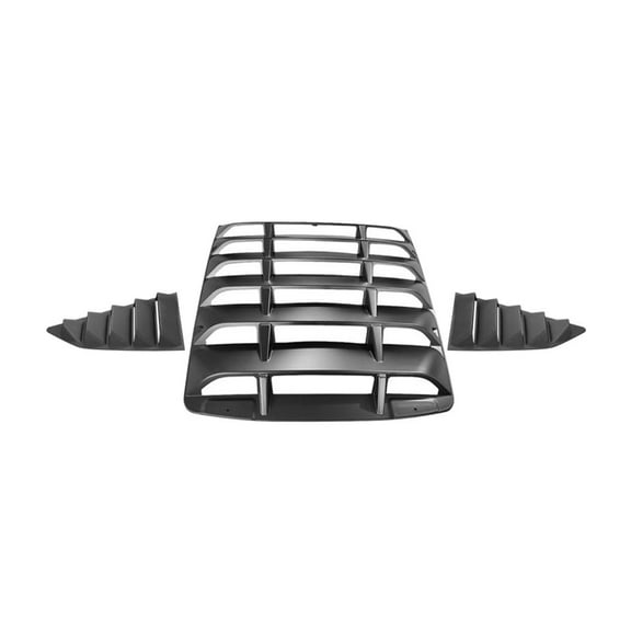 Geelife Fits 14-19 Chevy Corvette C7 Classic Side & Rear Window Louvers Matte Black ABS